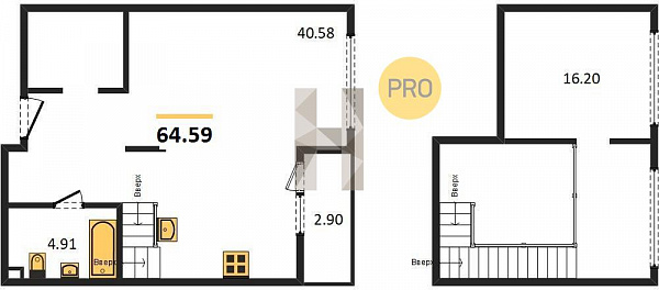 Квартира, 64.59 кв. м Екатеринбург, Даниловская ул., 